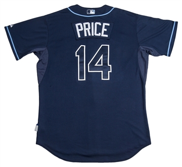 2014 David Price Game Used Tampa Bay Rays Alternate Jersey (MLB Authenticated)